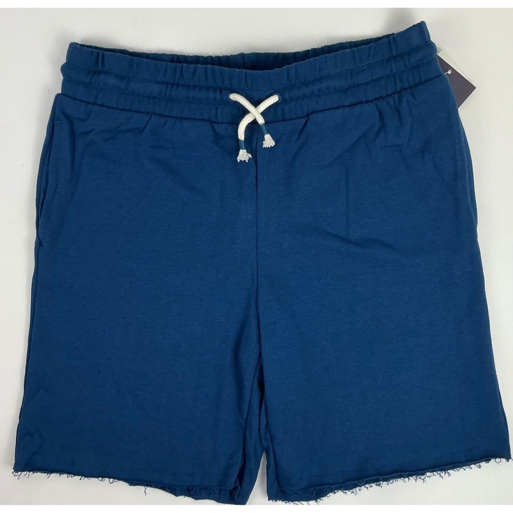 Grayson Threads Kids Blue Raw Hem Knit Shorts Boys Size L (10/12)